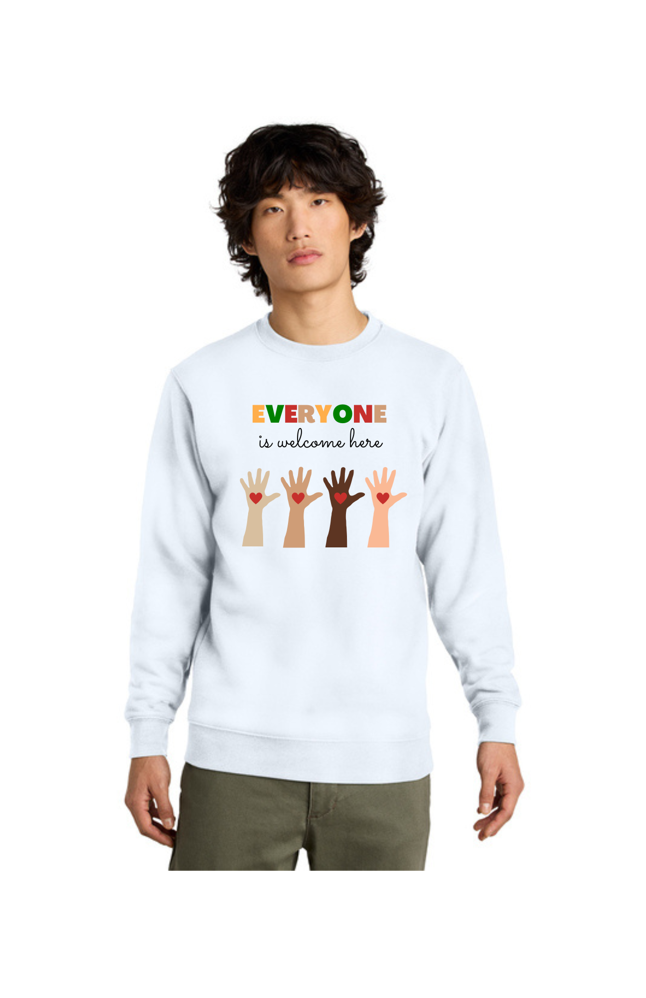 everyone cotton crew neck sweatshirtサイズL everyone luxury cotton crew neck sweatshirt (BLACK) | everyone