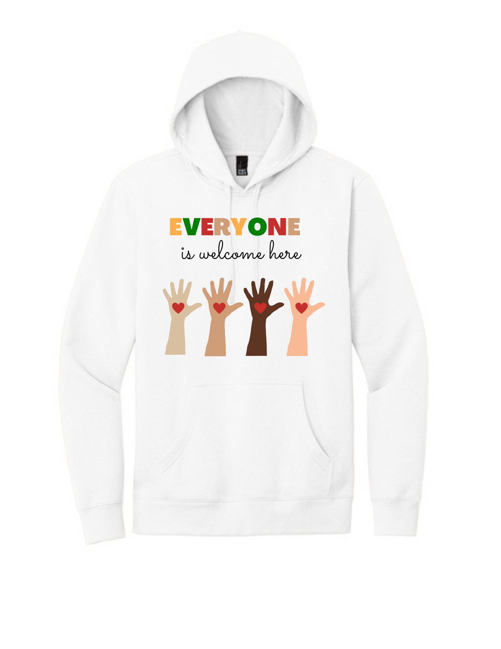 Adult Hoodie "All Colors" - Everyone Is Welcome Here