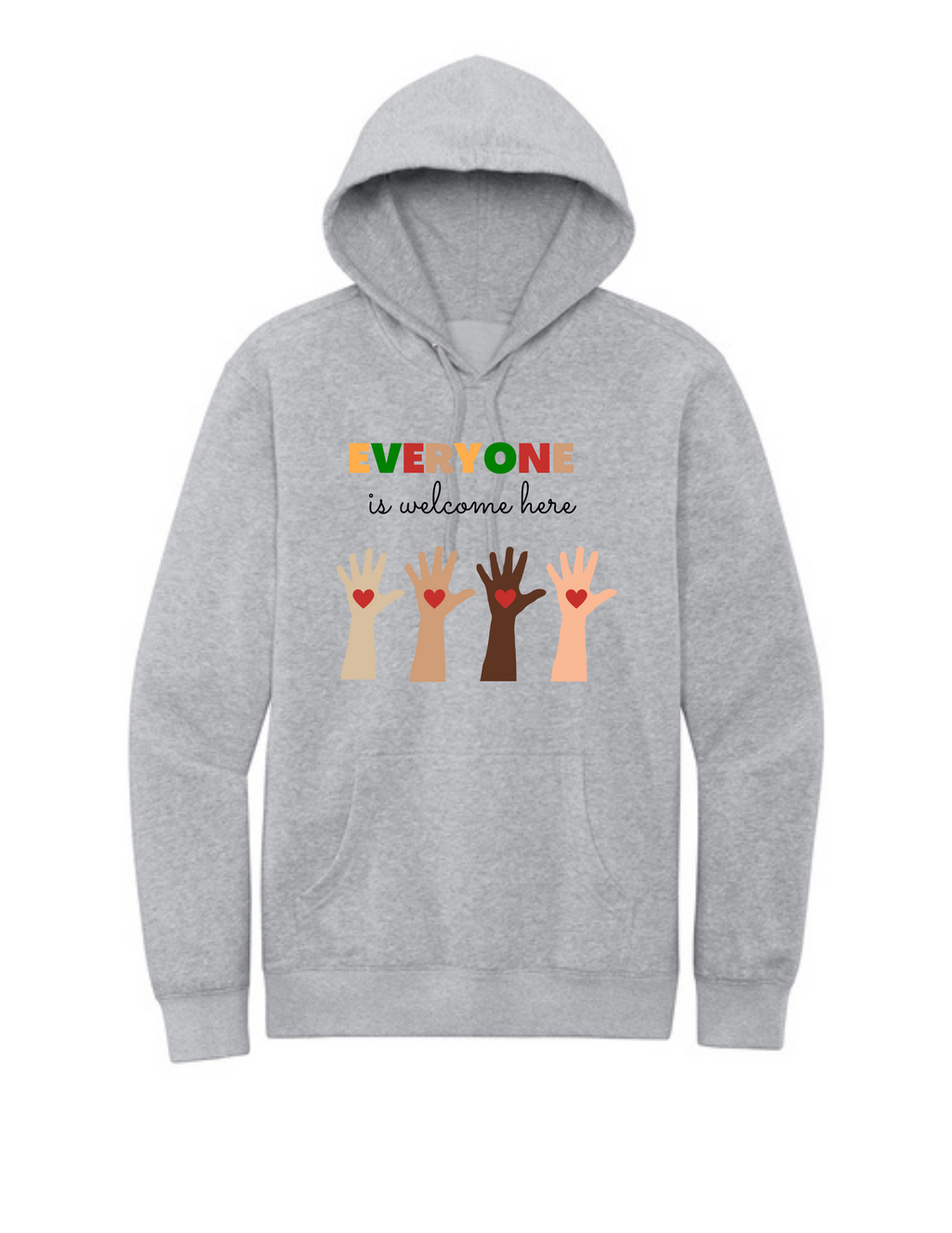 Adult Hoodie "All Colors" - Everyone Is Welcome Here