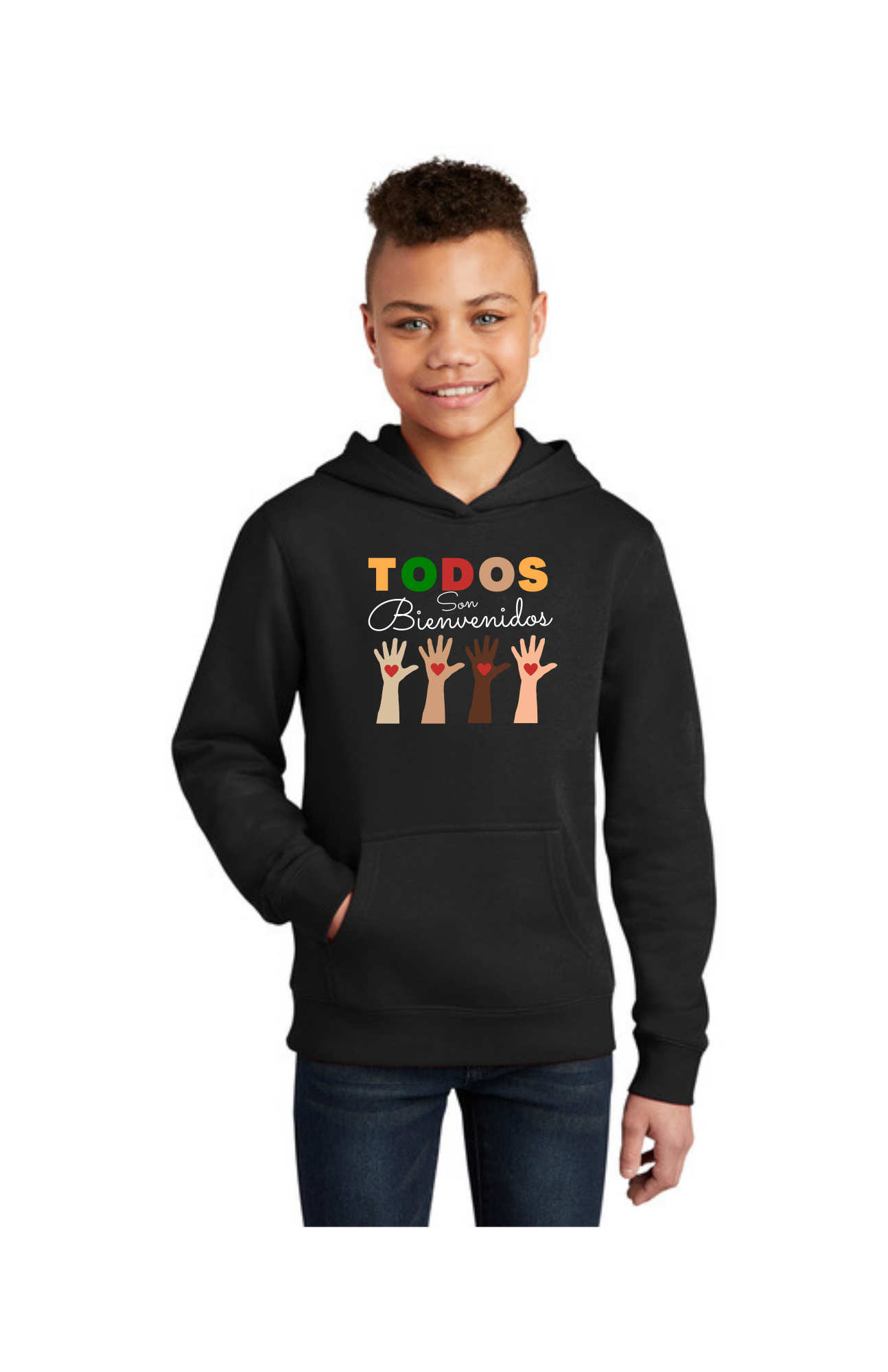 SPANISH - YOUTH Hoodie (All Colors) - Todos Son Bienvenidos