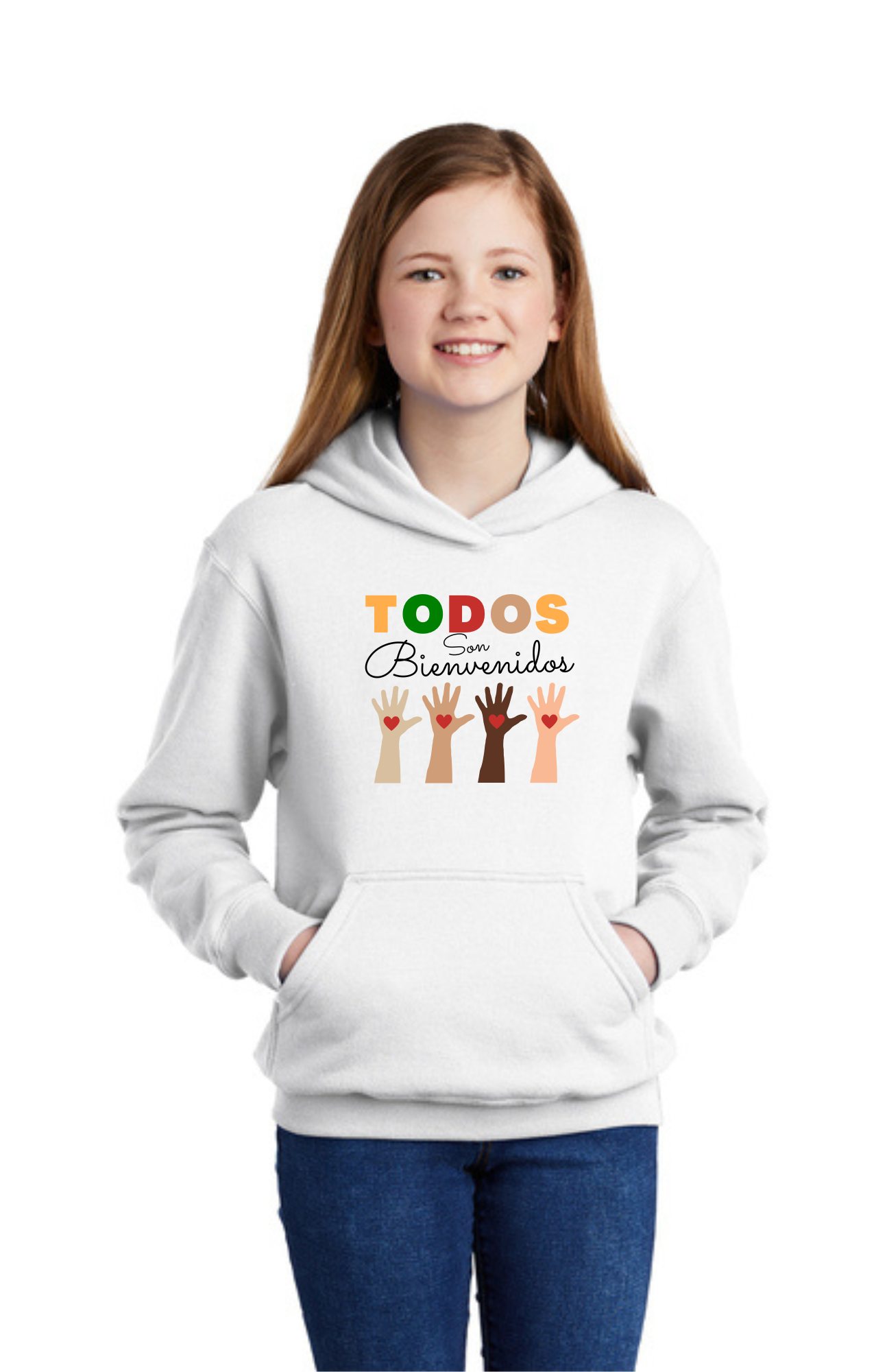 SPANISH - YOUTH Hoodie (All Colors) - Todos Son Bienvenidos