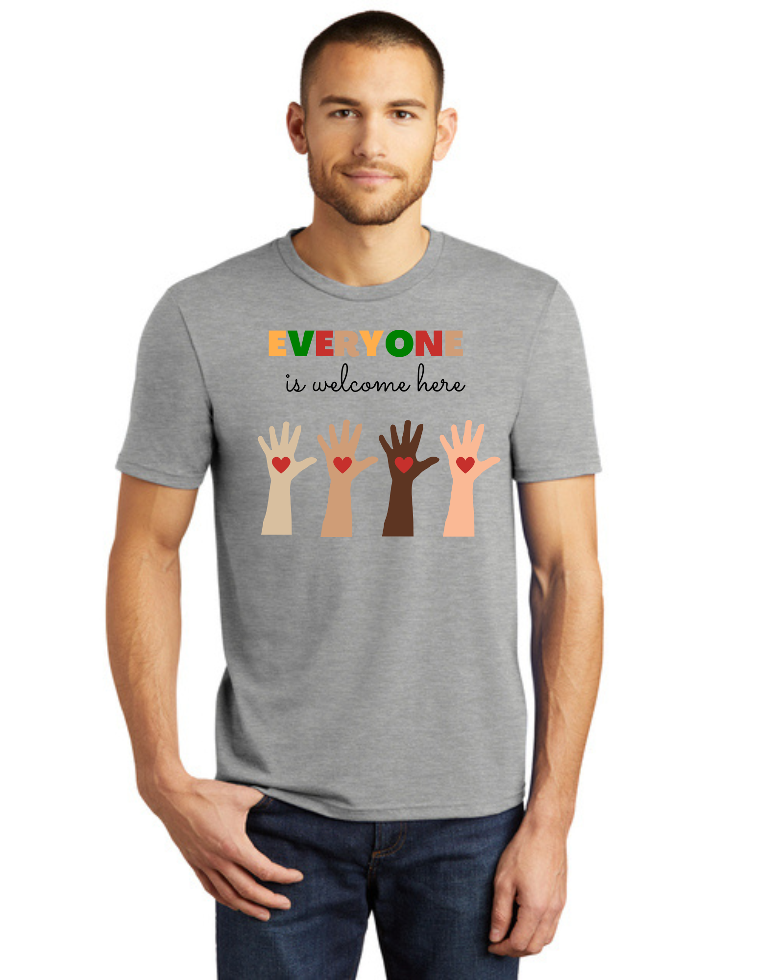 ADULT Short Sleeve Shirt (All Colors) - Everyone Is Welcome Here