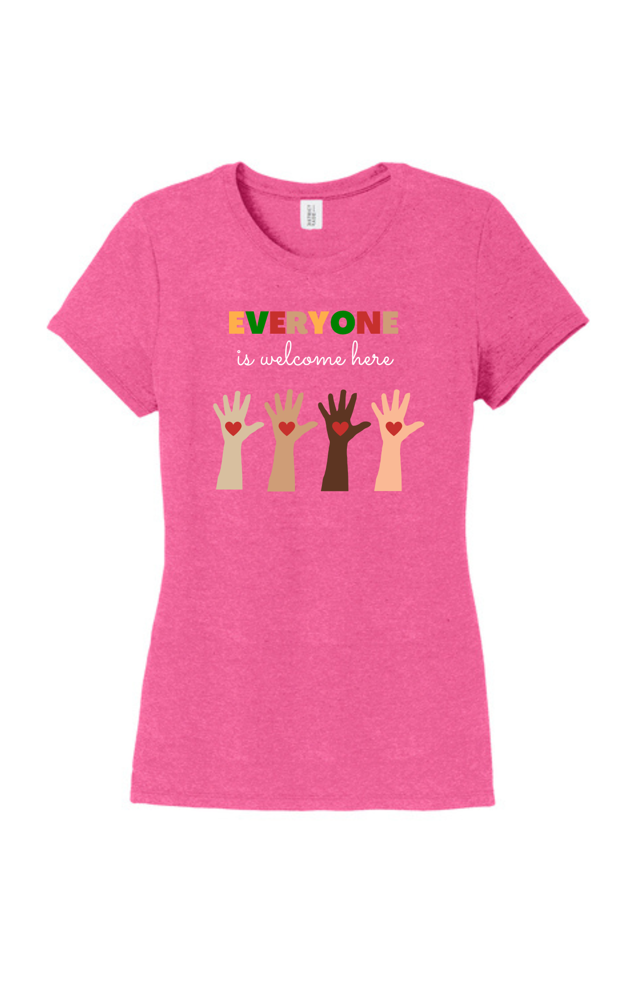 WOMEN'S Shirt (Dark Fuchsia) - Everyone Is Welcome Here