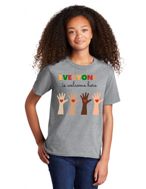 YOUTH Short Sleeve Shirt (Grey Frost) - Everyone is Welcome Here
