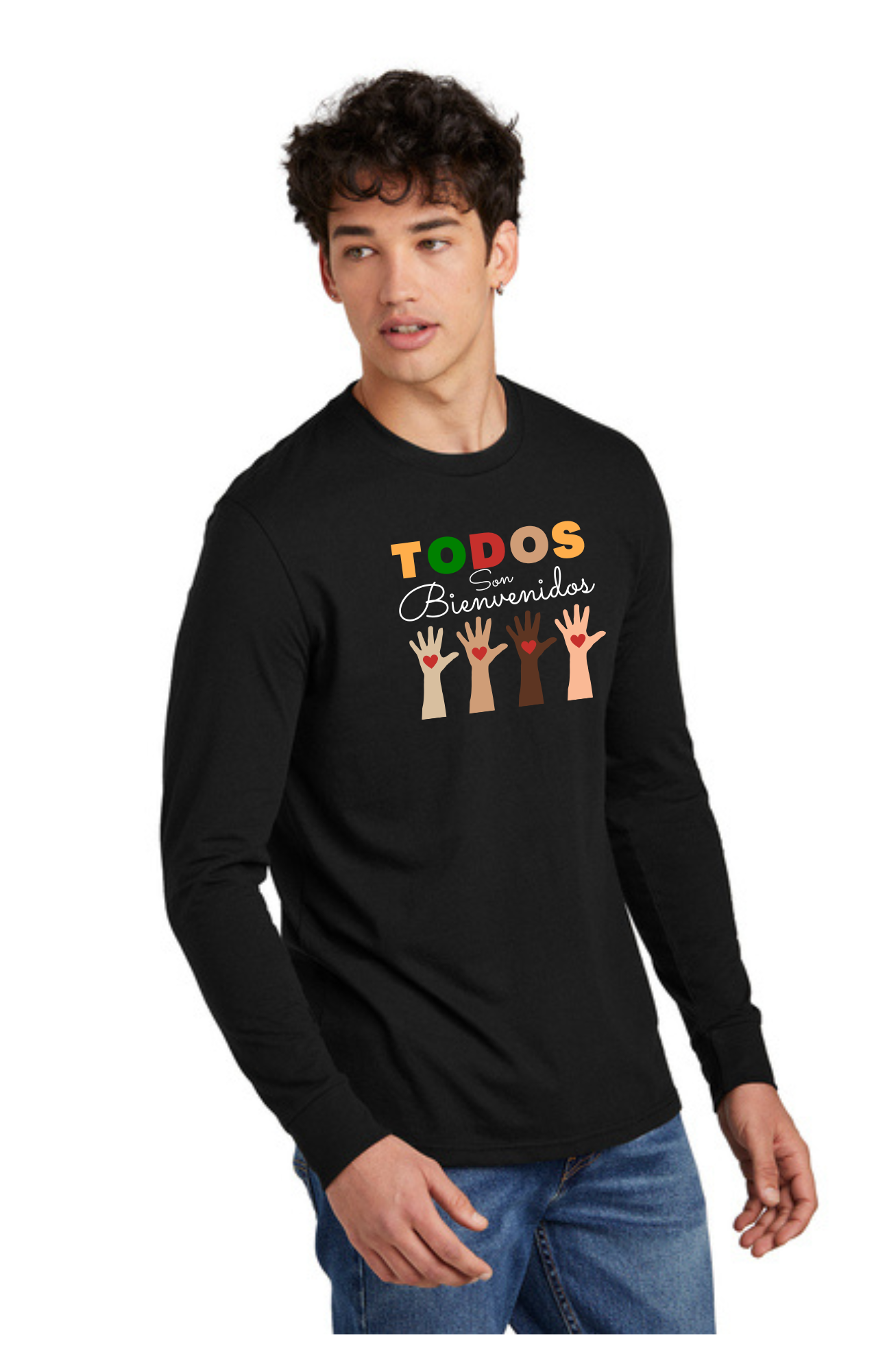 SPANISH - ADULT Long Sleeve Shirt (All Colors) - Todos Son Bienvenidos